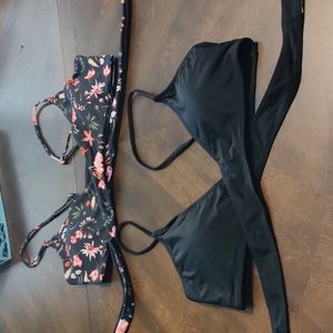 Two wrap bikini tops